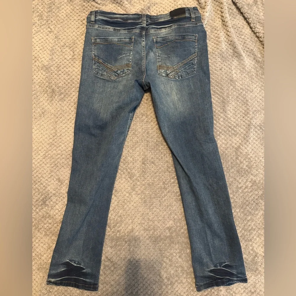 Abstract One Stylish Blue Straight Leg Men’s Jeans size 32x32